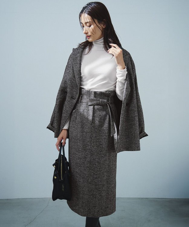 23区 S 【Oggi1月号/CLASSY.11月号掲載】スムージーコットン タートルネック ニット ベージュ系