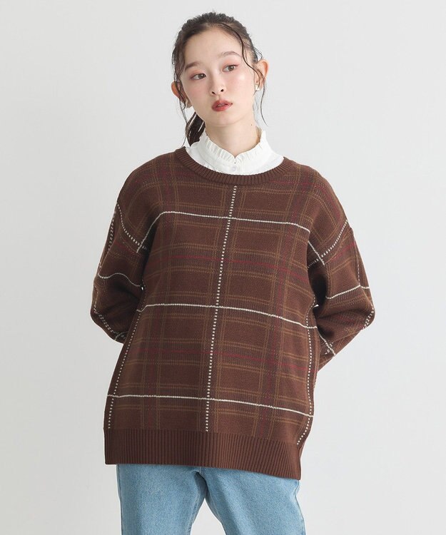 earth music&ecology チビフリルスタンドカラー付け襟 Off White