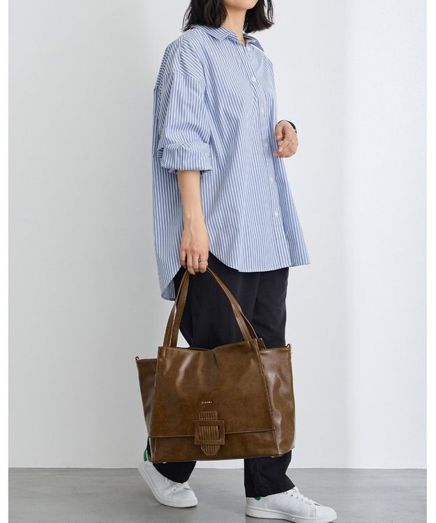 MioFIRANO バックル付きトートバッグ＆ショルダーバッグセット 2WAY A4サイズ対応　FIRANO フィラノ KHAKI