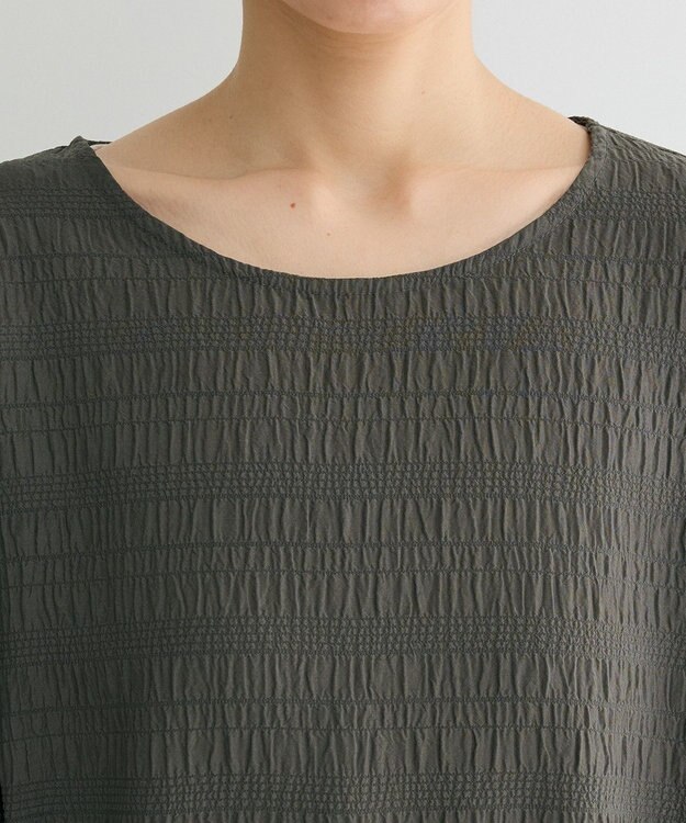 Green Parks 裾ドロスト表面長袖プルオーバー Gray