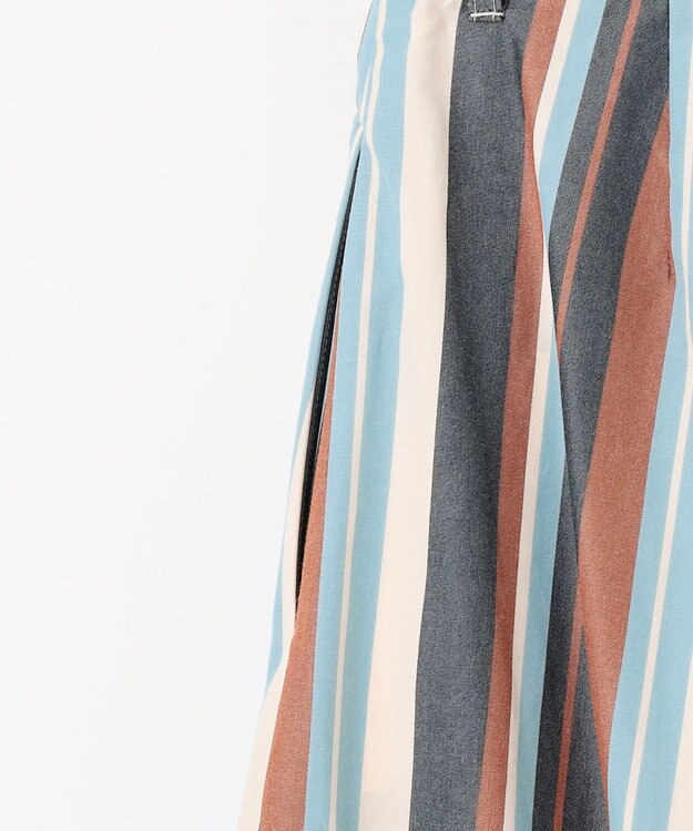 NAVE 【Nave 　洗える】ワイドストライプ　パンツ ネイビー系1