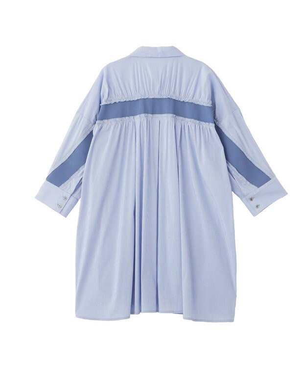 YECCA VECCA リブMIXストライプオーバーシャツ Stripe