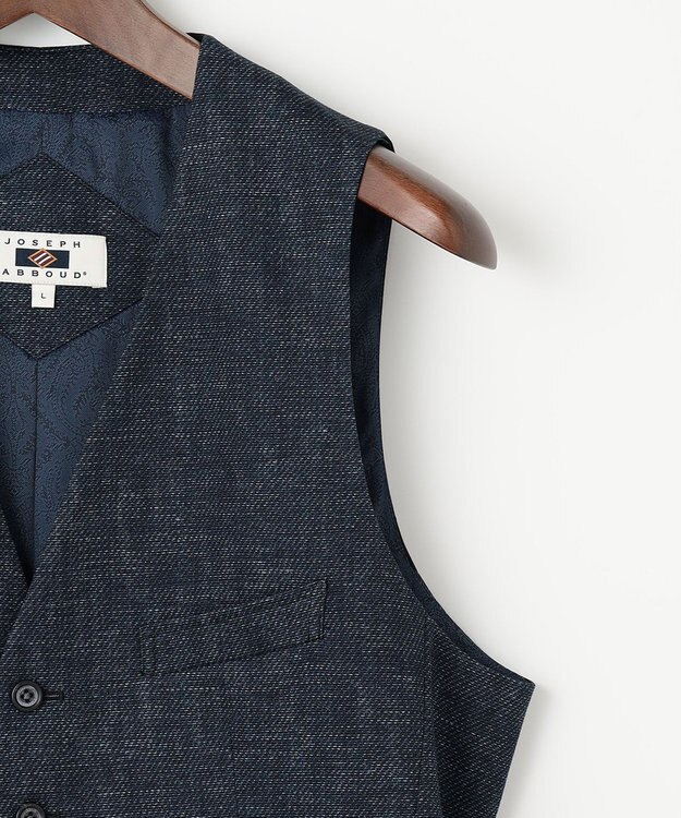 JOSEPH ABBOUD 【多機能/ストレッチ】ツィーディージャージーベスト ブルー系