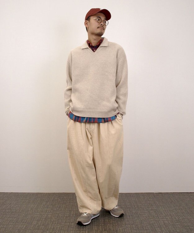 J.PRESS YORK STREET 【UNISEX】フランネルボタンダウン シャツ レッド系3