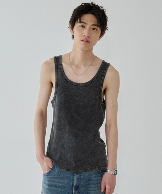 WEGO コットンリブタンクトップ ブラックその他