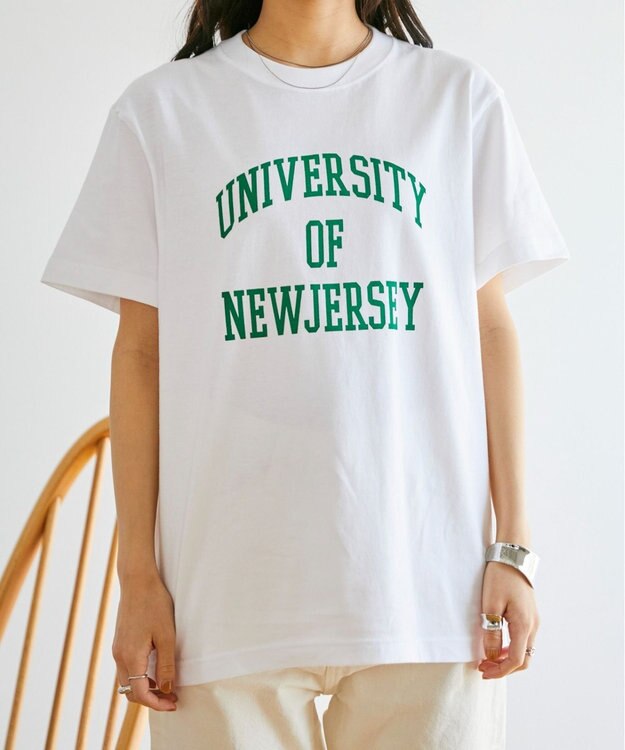 WEGO 【ANGIE VINTAGE】カレッジロゴプリントTee ホワイト