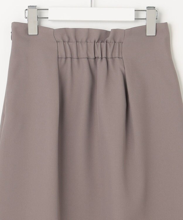 Feroux 【洗える】タックストレート スカート ライトグレー系