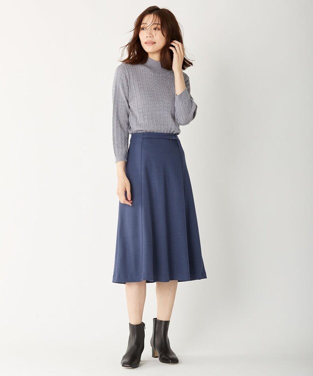 J.PRESS LADIES 【洗える】KNIT BASIC ニット ライトグレー系