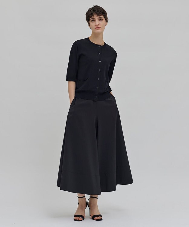 BEIGE， 【洗える/接触冷感/速乾/UVケア対応】BATEAU / フレアスカート Black