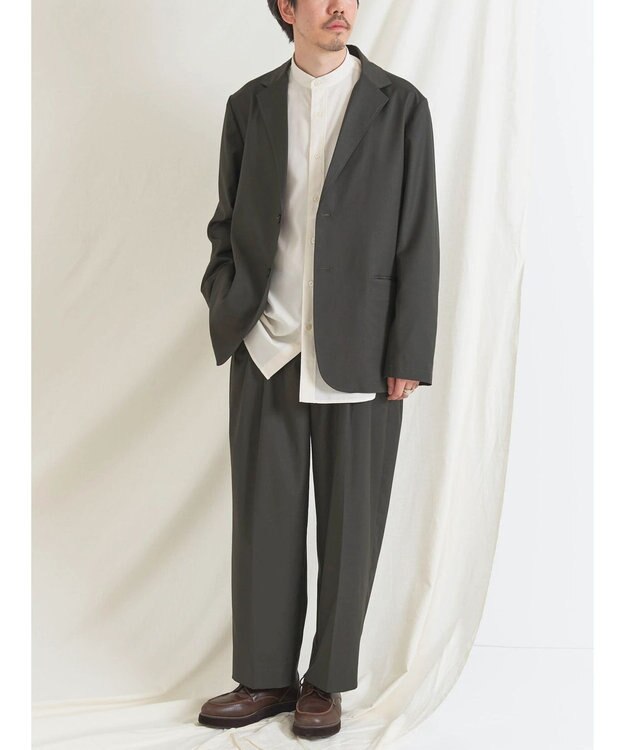 CRAFT STANDARD BOUTIQUE Ｔ／Ｒバンドカラーシャツ Ivory