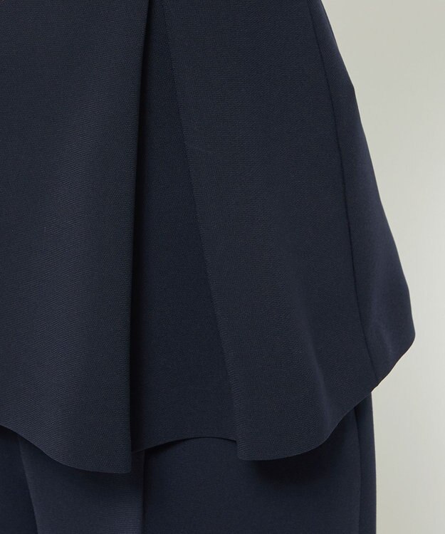 uncrave ウォッシャブルダブルクロス ビスチェブラウス(フレンチスリーブ) ネイビー