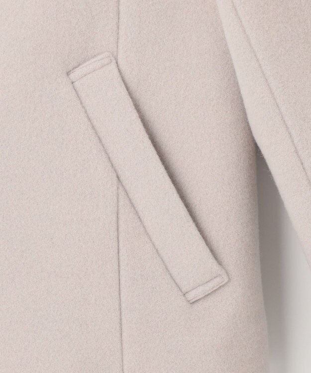 ANY SIS S 【低身長企画】ファインウールモッサスタンド ショート コート アイボリー