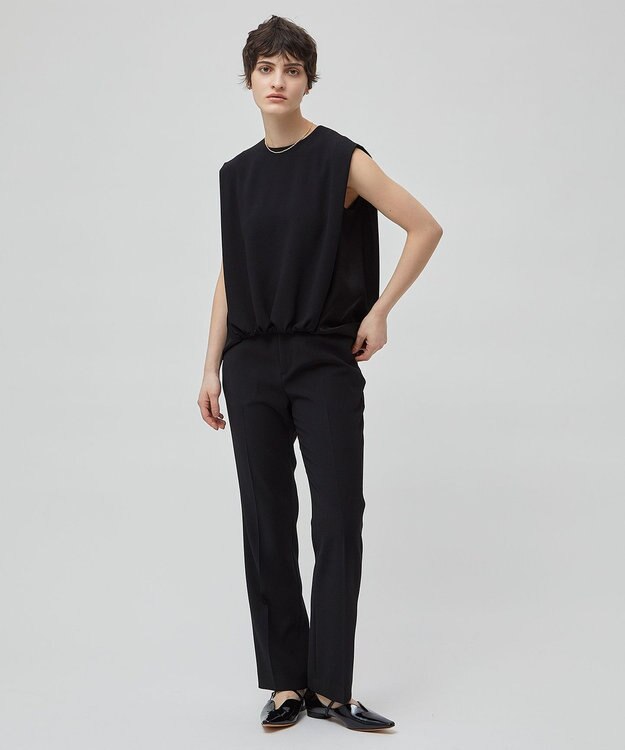 BEIGE， 【洗える】ALAINA / スリムストレートパンツ Black