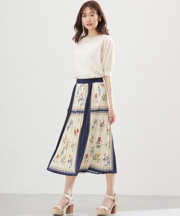 組曲 S シアーパフ袖 ニット ベージュ系9