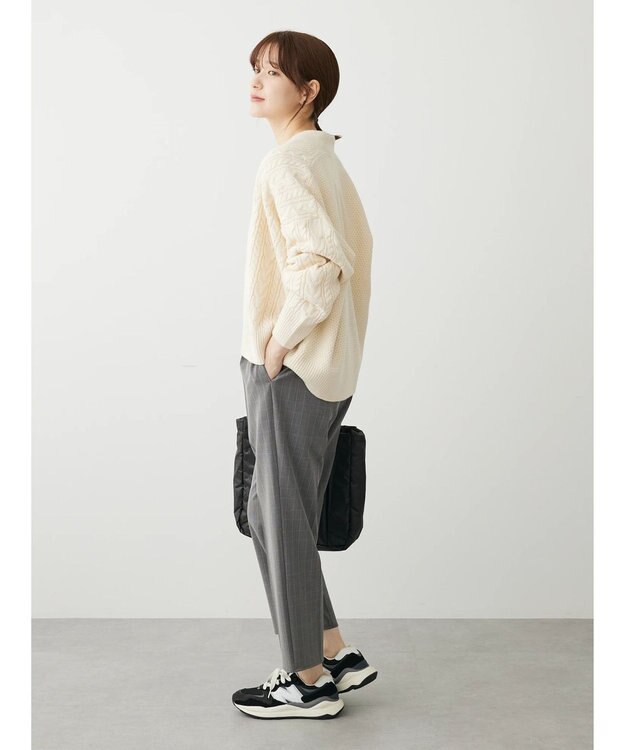 Green Parks 着流しケーブルカーディガン Off White