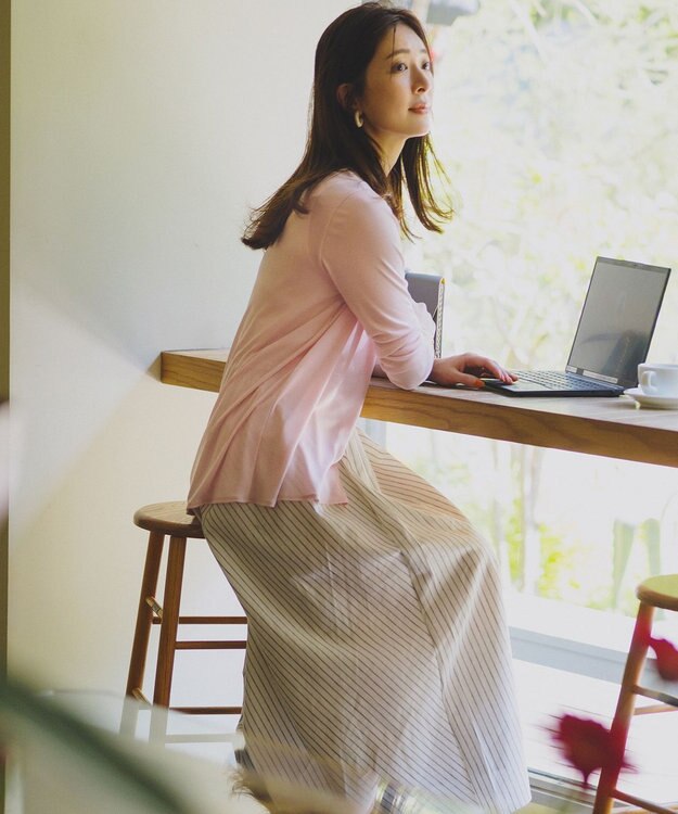 23区 S 【新色追加/UVケア/接触冷感】マルチ機能 シアー ショート カーディガン [WEB限定カラー]ピンク系