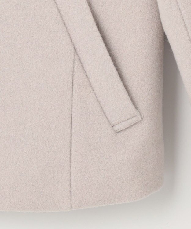 ANY SIS S 【低身長企画】ファインウールモッサスタンド ショート コート アイボリー