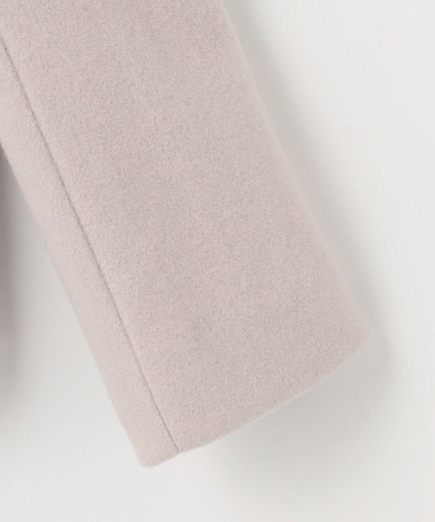 ANY SIS S 【低身長企画】ファインウールモッサスタンド ショート コート アイボリー