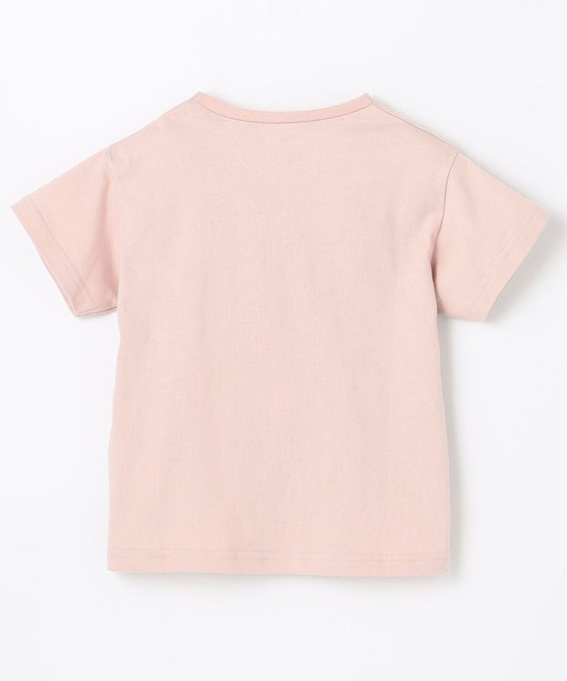 ANY KIDS オーガビッツアニマルサガラ刺繍Ｔシャツ ピンク×ウサギ