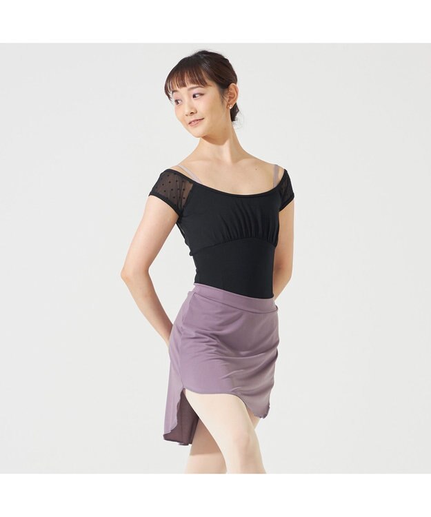 Chacott ショートスパッツ付スカート モーブ