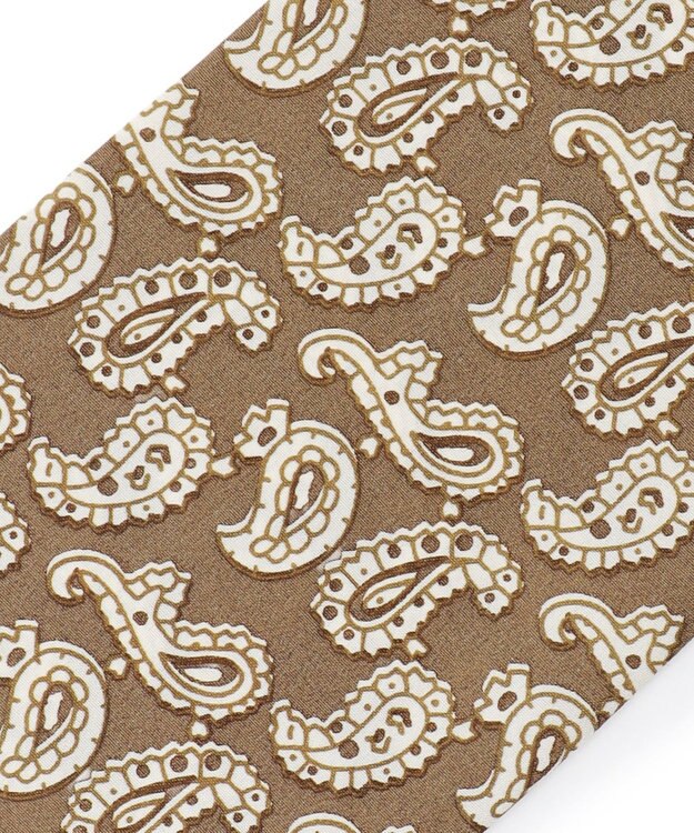 J.PRESS MEN ハンドプリントペイズリー ネッカチーフ ブラウン系6