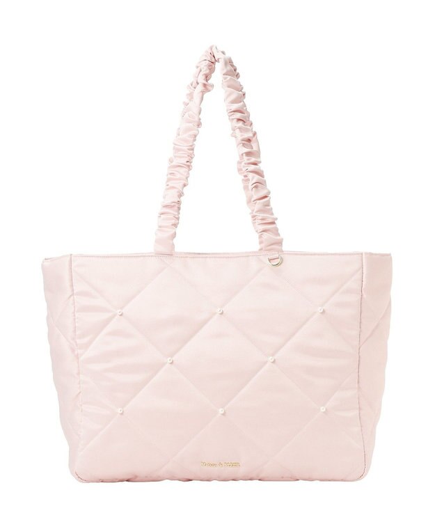 Maison de FLEUR キルティングエアリーキャリーオンバッグ Pink Beige