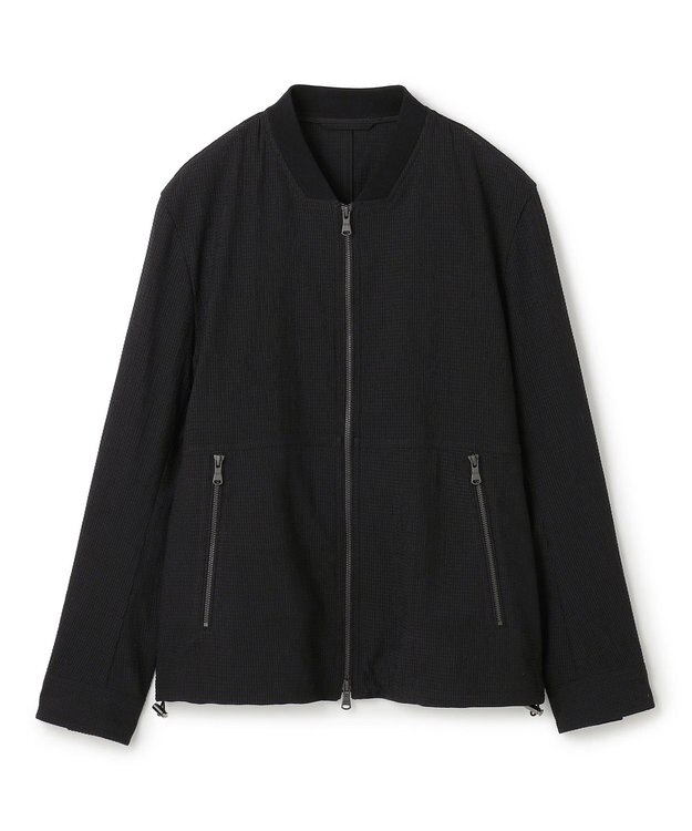 JOSEPH HOMME ＜新色追加＞新素材【通気性/ストレッチ】トリコサッカーストレッチ 　ジップアップブルゾン ブラック系