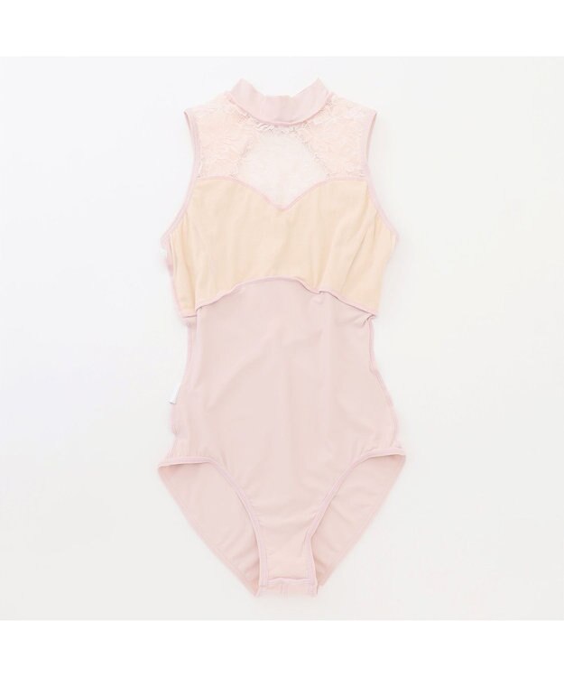 Chacott 【Nela ライン】ジュニア ハイネックレオタード ヨーロピアンピンク