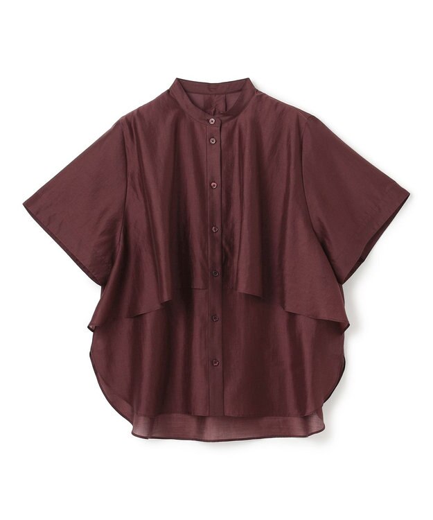 UNFILO シアー ヨークシャツ ボルドー