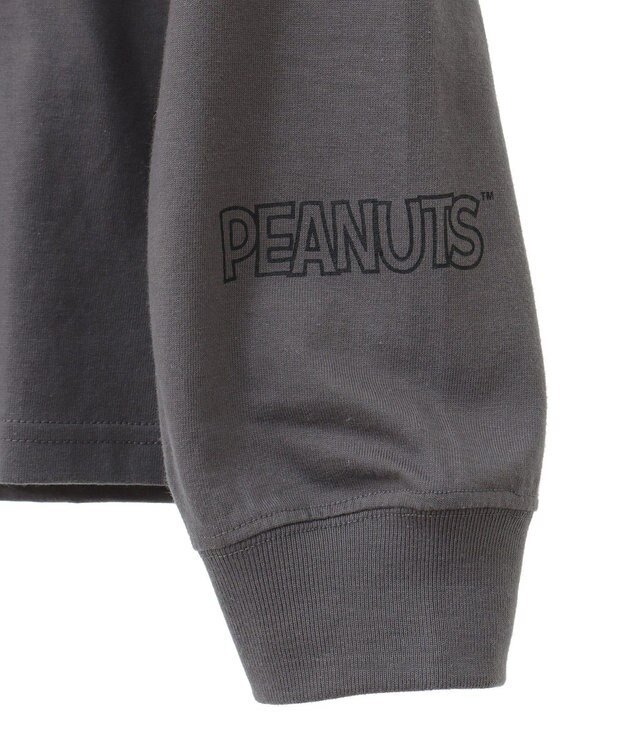 Green Parks ■ＰＥＡＮＵＴＳ　クロスステッチロンＴ Charcoal Gray