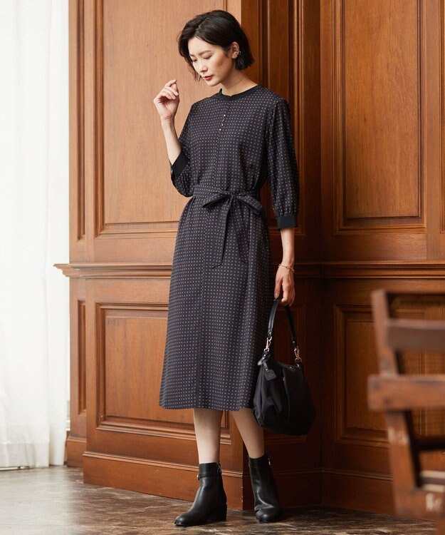 J.PRESS LADIES 【WEB限定カラーあり・2way】 ナイロン ショルダー バッグ ブラック系