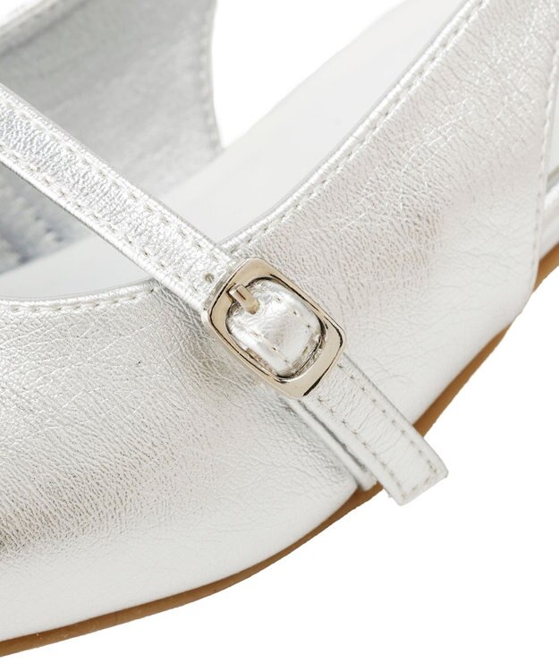 earth music&ecology 【予約】ベルトミュールパンプス シルバー