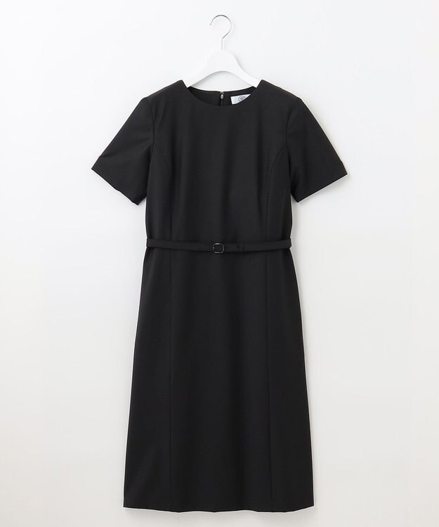 J.PRESS LADIES BAHARIYE SOLID フレアー ワンピース ブラック系