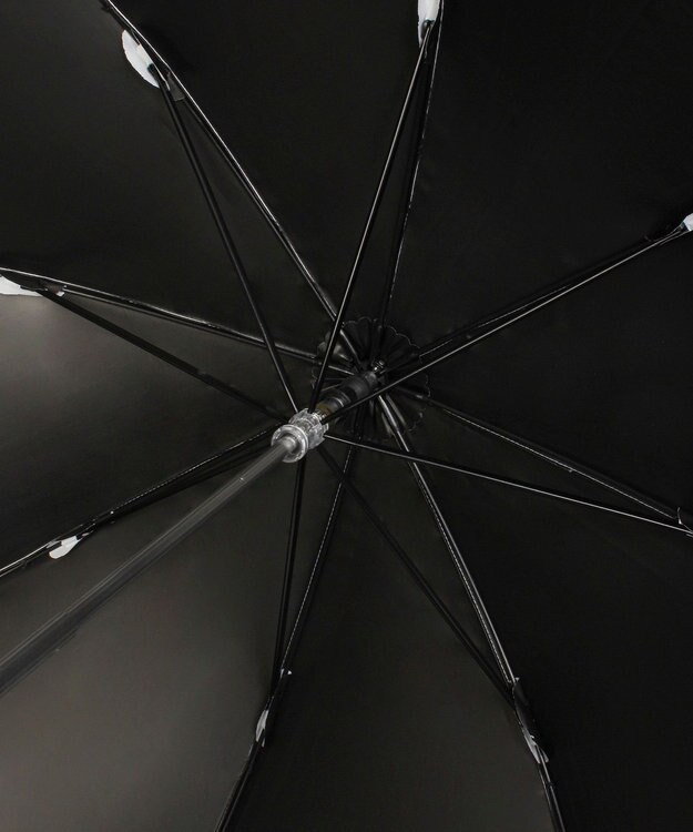 MOONBAT POLO RALPH LAUREN（ポロ ラルフローレン）晴雨兼用日傘 ドット 長傘 遮光率100％ 遮熱 UV オフホワイト