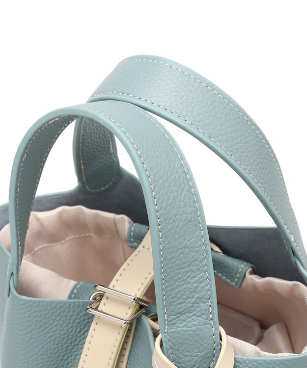 style code 【PADMA/パドマ】 キーチャーム付 本革ミニトートバッグ ブルー