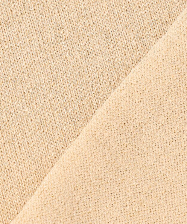 Feroux 【洗える】ラメ プルオーバーニット ベージュ系