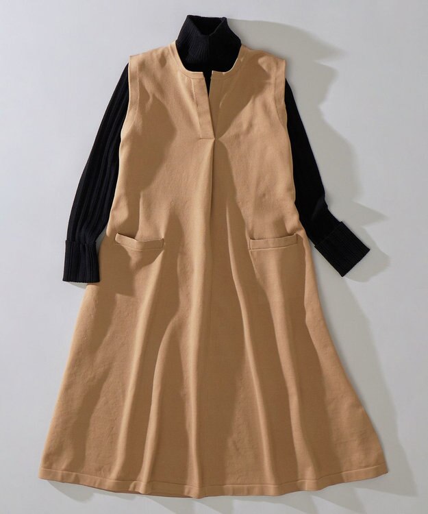 組曲 【WEB限定・2SET】ニットジャンスカセット キャメル系×ブラック系