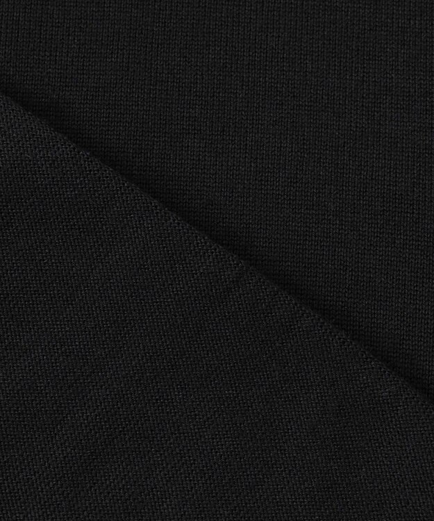 23区 L 【洗える/アンサンブル対応】サステナブルウール バイカラー カーディガン ブラックベース