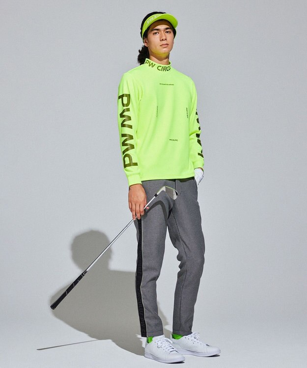 PW CIRCULUS 【イージーケア / 軽量 / 一枚でサマになる】【MEN】 ロングスリーブ モックネック ライトグリーン系