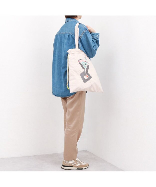 UNBILLION カシュカシュ cachecache / naabコラボ刺繍キャットトート ベージュ