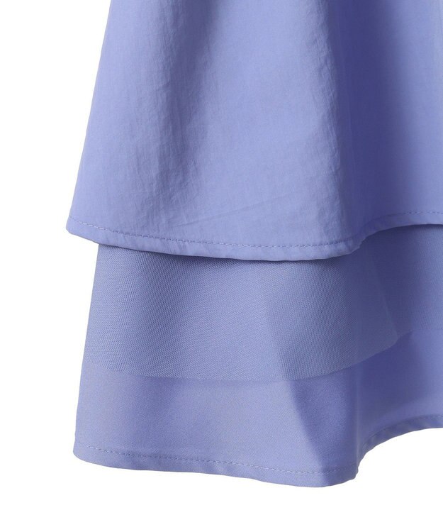 earth music&ecology 【接触冷感/洗濯機可】異素材ドッキングドロストチュニック Blue