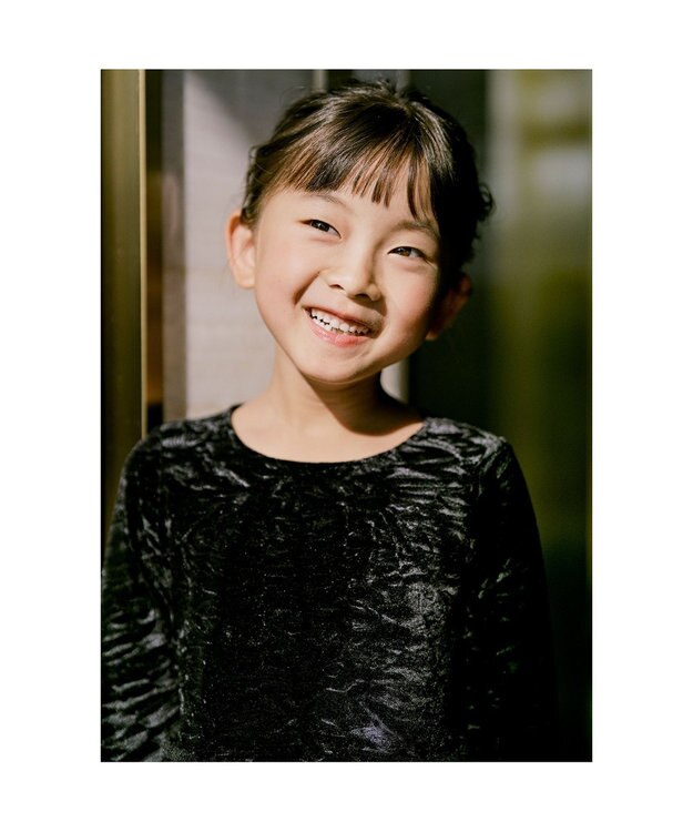 Chacott velour combi dress (kids) ブラック（ワッシャーベロア）