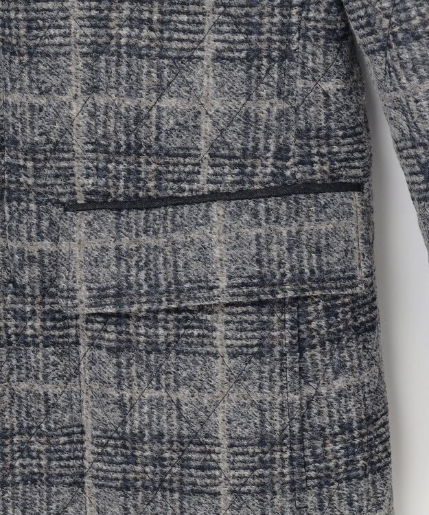 JOSEPH ABBOUD 【ストレッチ/イタリア素材/軽量】 イタリア素材使用・スライバーチェックジャケット ライトグレー系4