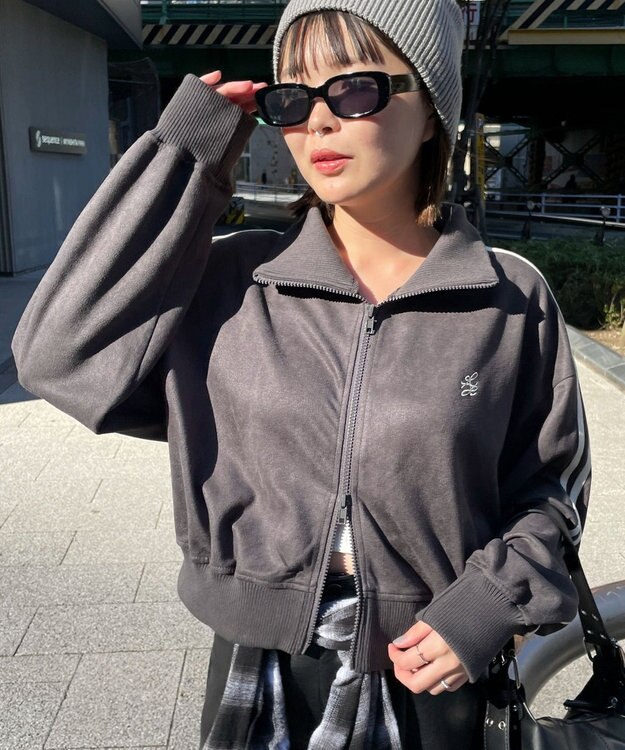 WEGO スエードポンチクロップドトラックジャケット スミクロ