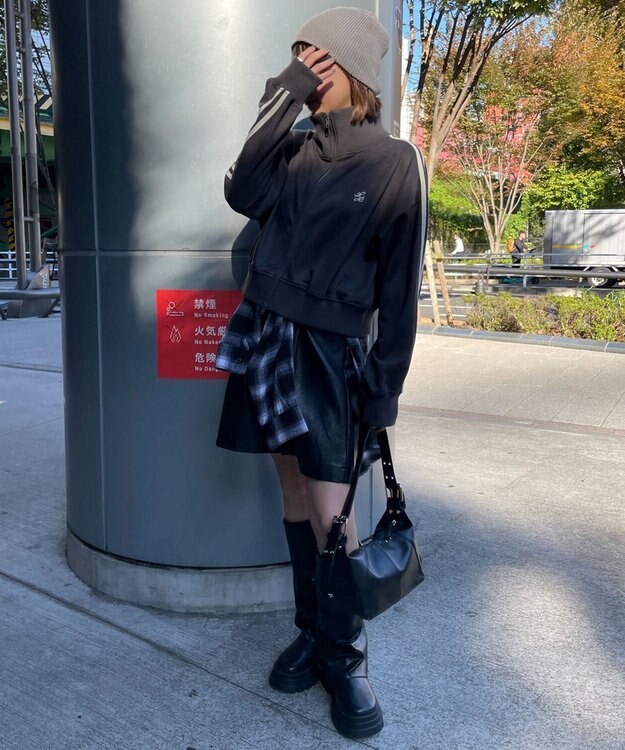 WEGO スエードポンチクロップドトラックジャケット スミクロ