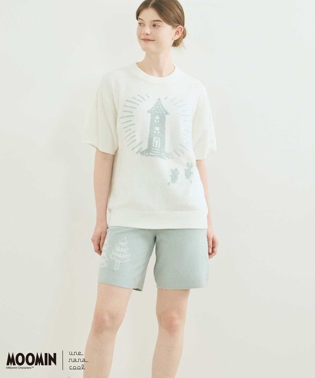 une nana cool 【ムーミン】なめらかふわふわプルオーバー&ハーフパンツセット BE