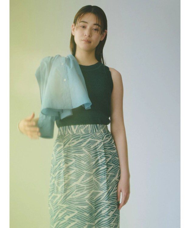 Green Parks ＫＢＦ　配色ニットタンク Dark Green