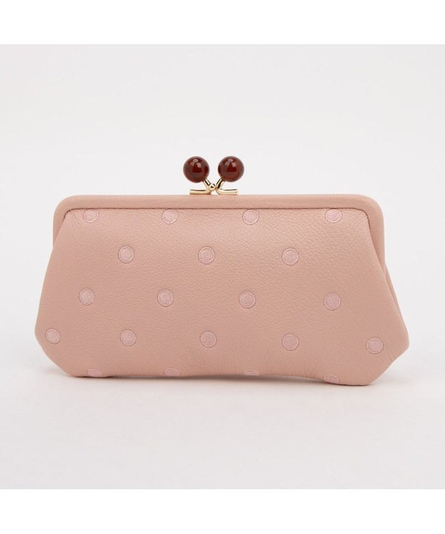 UNBILLION ペルケ perche / アクリル玉がま口長財布 ライトピンクドット