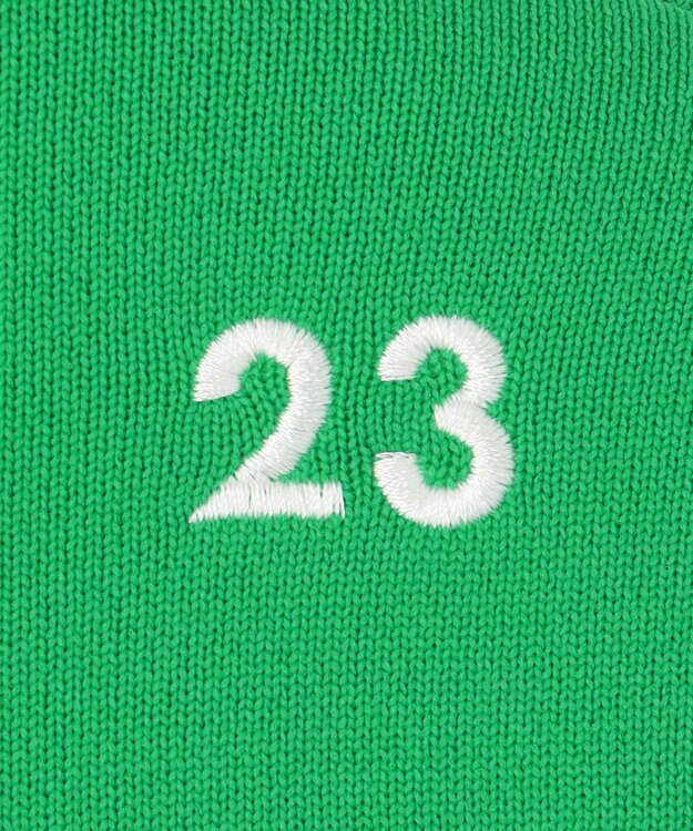 23区GOLF 【WOMEN】【ウォッシャブル】グラフィックダブルジャガードニット ピーコックグリーン系