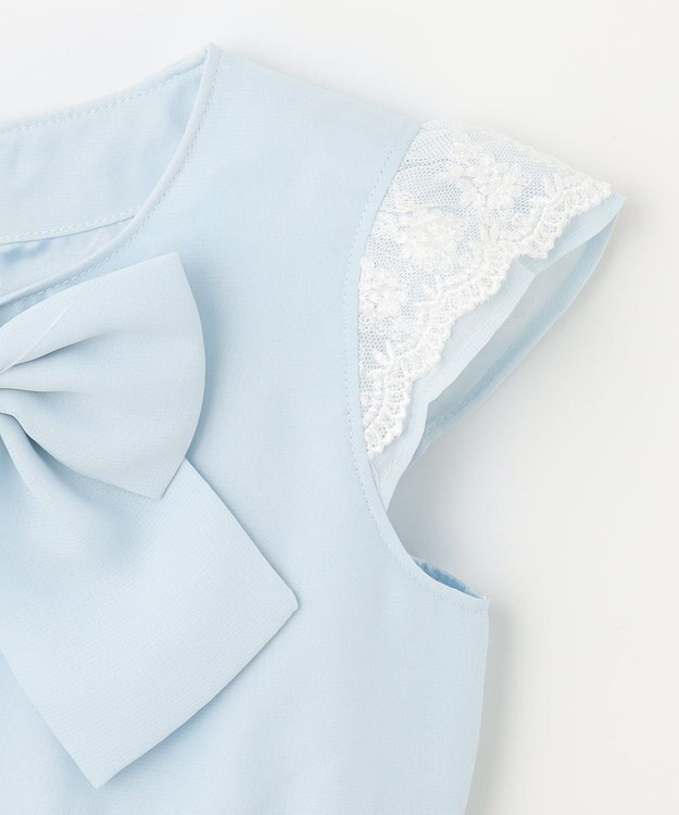 ANY KIDS シフォンプリーツワンピース サックスブルー